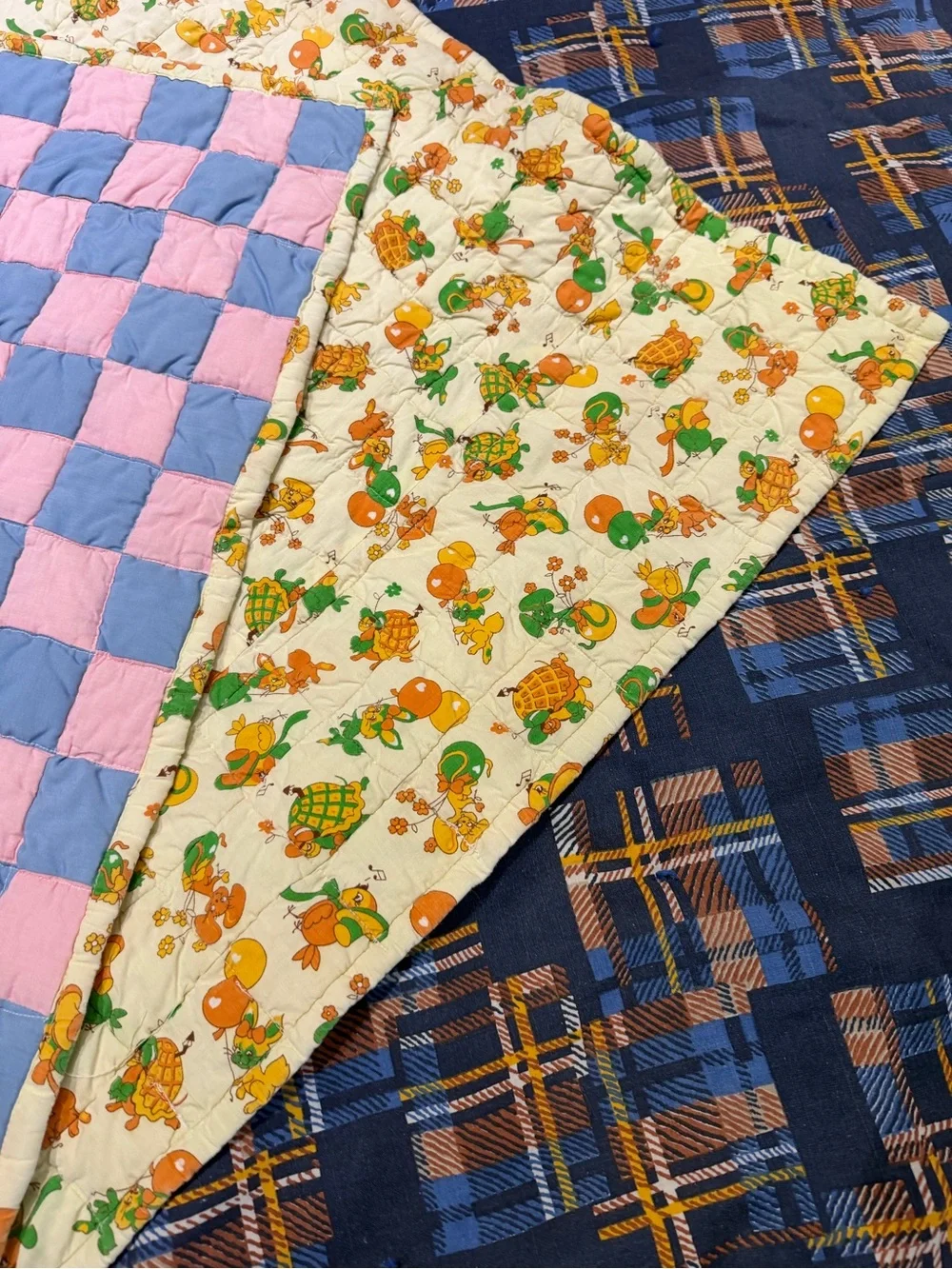 Lot of 3 Vintage Baby Quilts &. Blankets